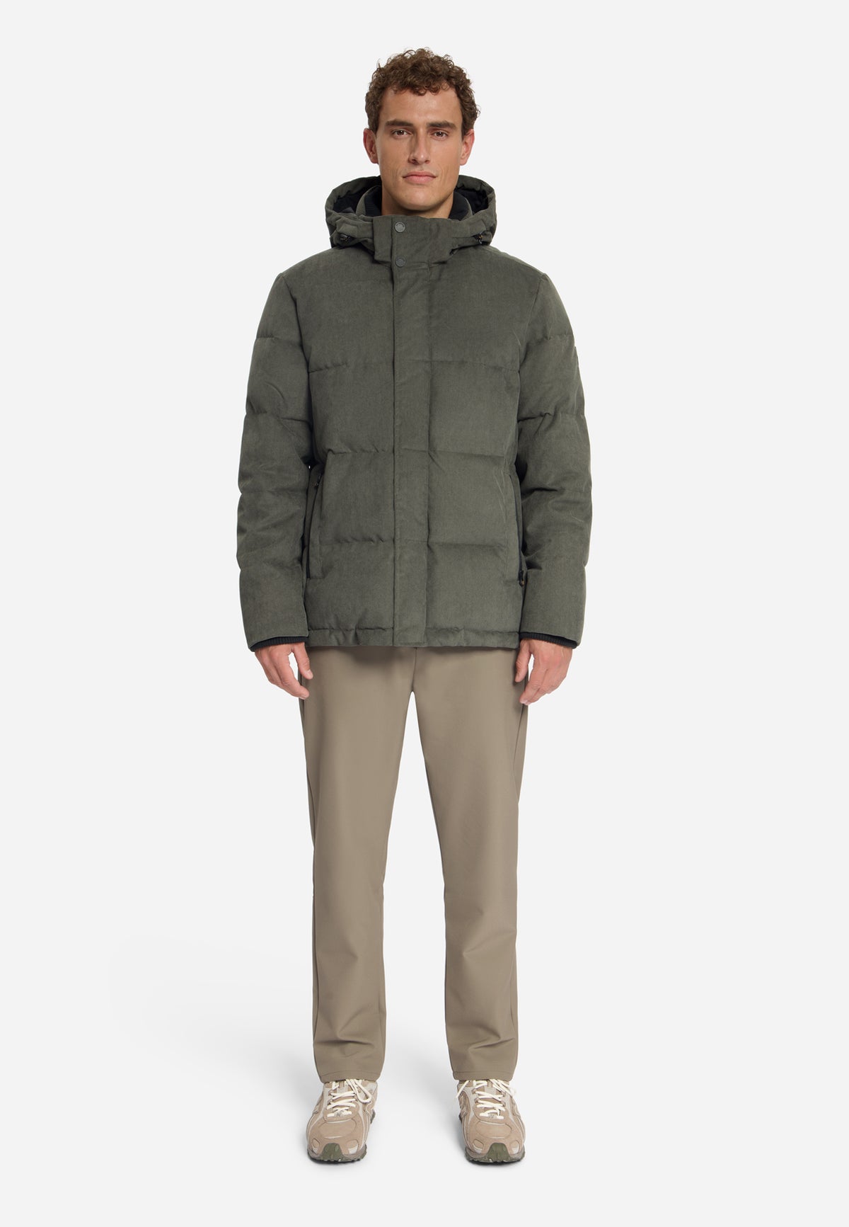 Kapuzenjacke aus Cord | army