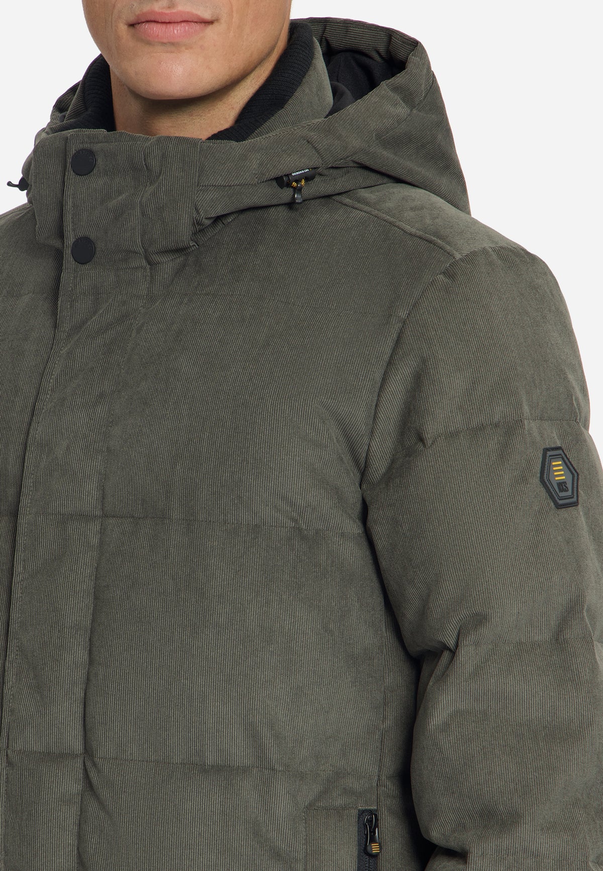 Corduroy Hooded Jacket | Army