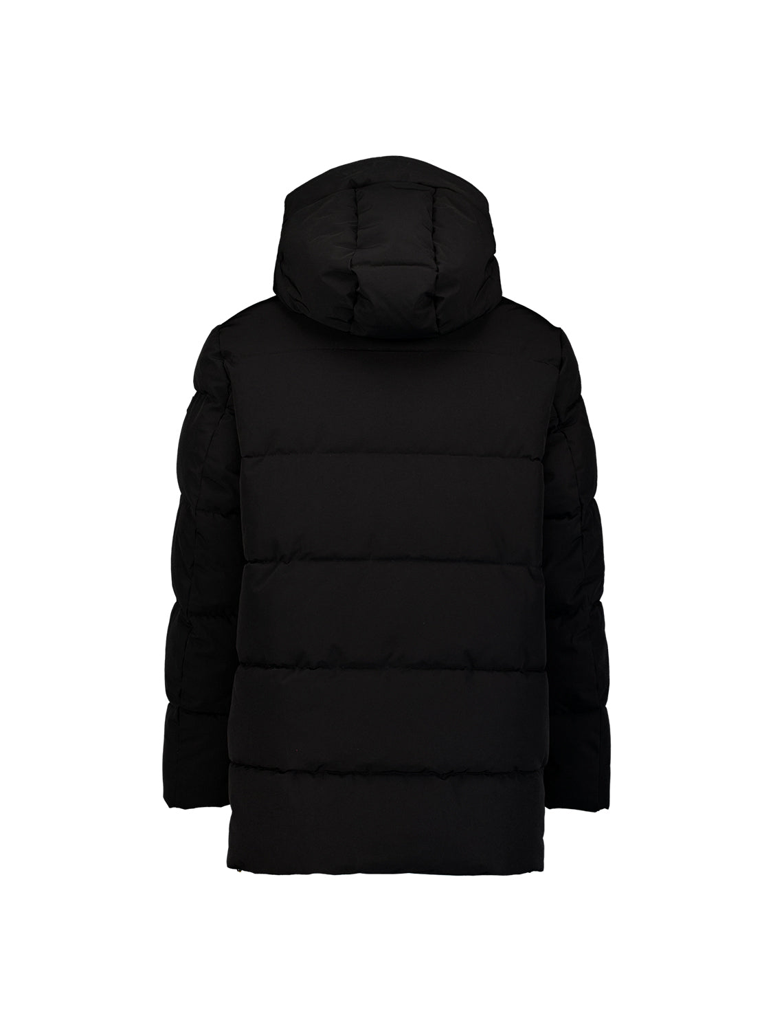 Hooded Puffer Parka Jacket | Black