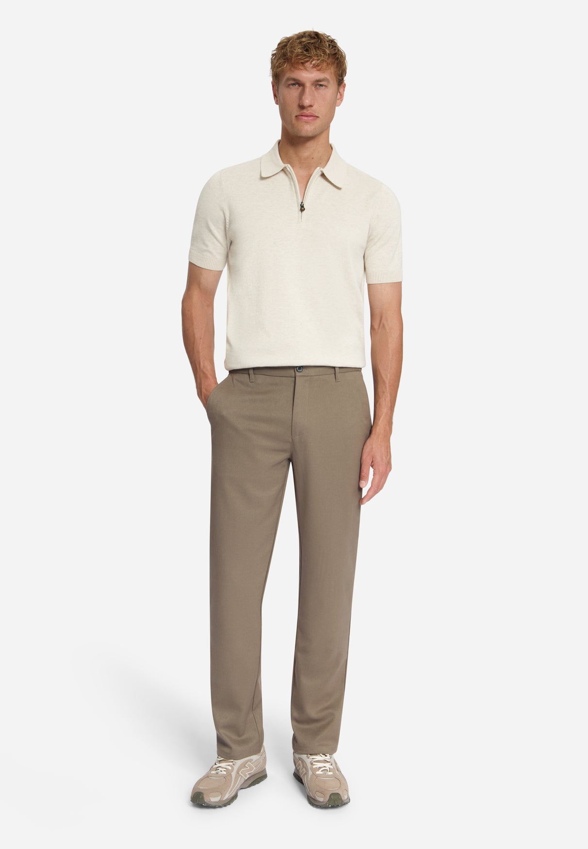 Stretch twill Chino | Light Brown