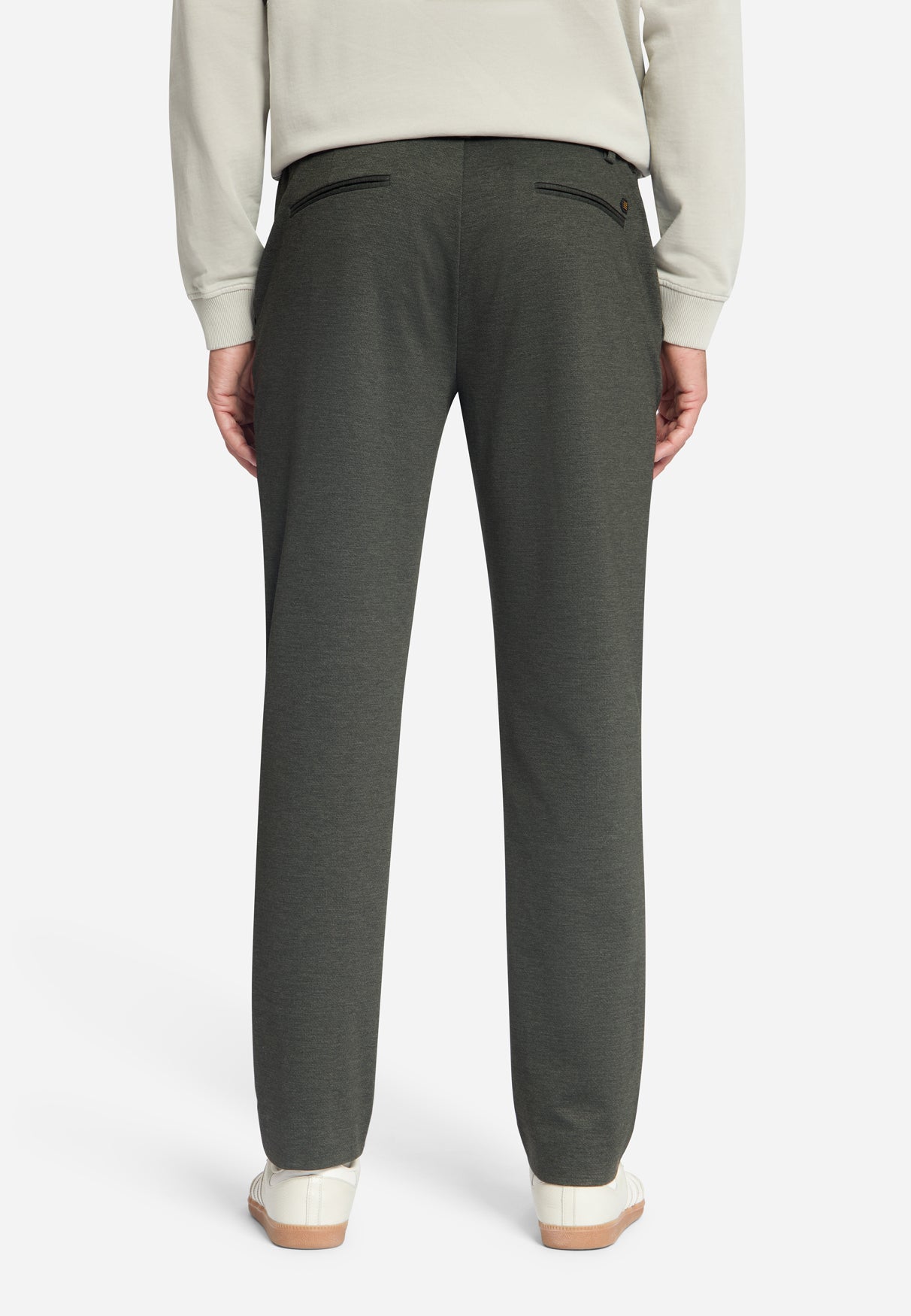 Jersey-Hose in Melange, regular fit | army