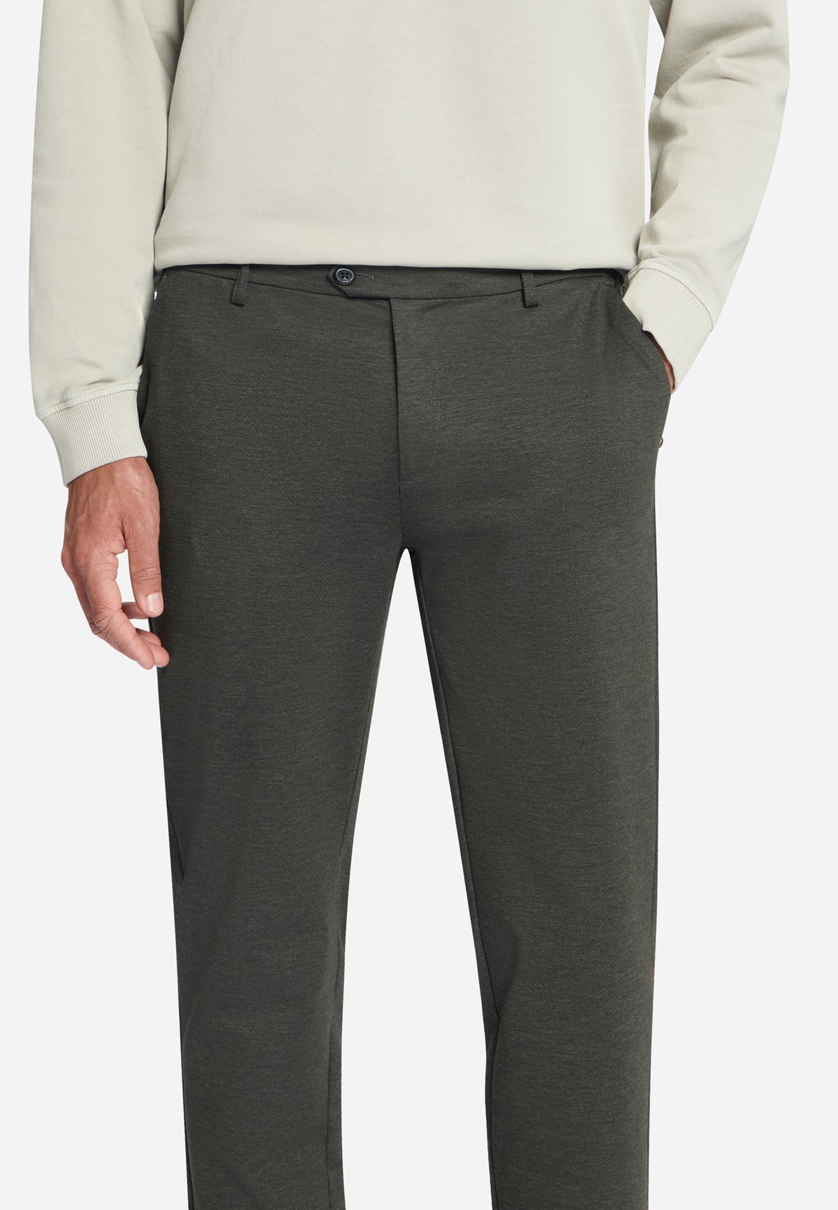 Jersey Melange Chino | Army