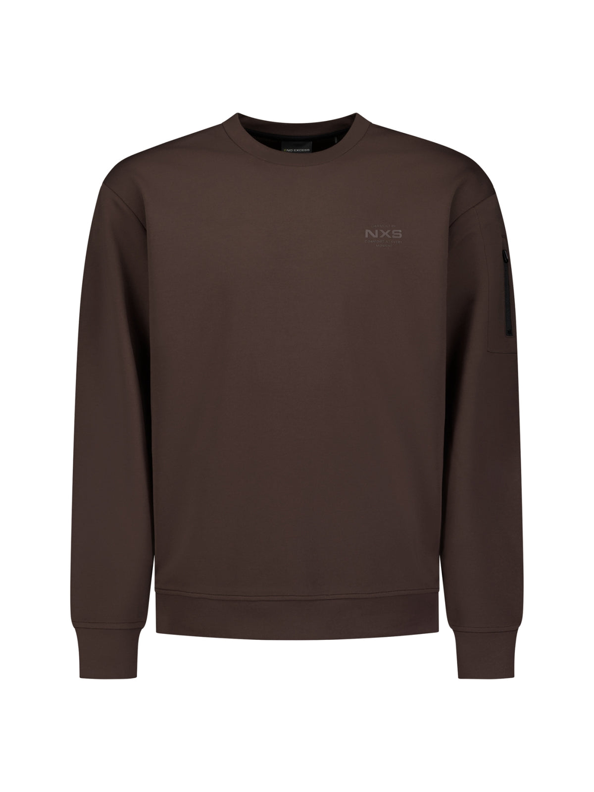 Sweatshirt mit Rundhalsausschnitt | Dark Brown