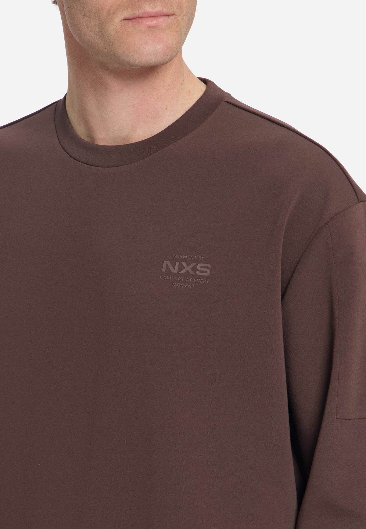 Sweatshirt mit Rundhalsausschnitt | Dark Brown