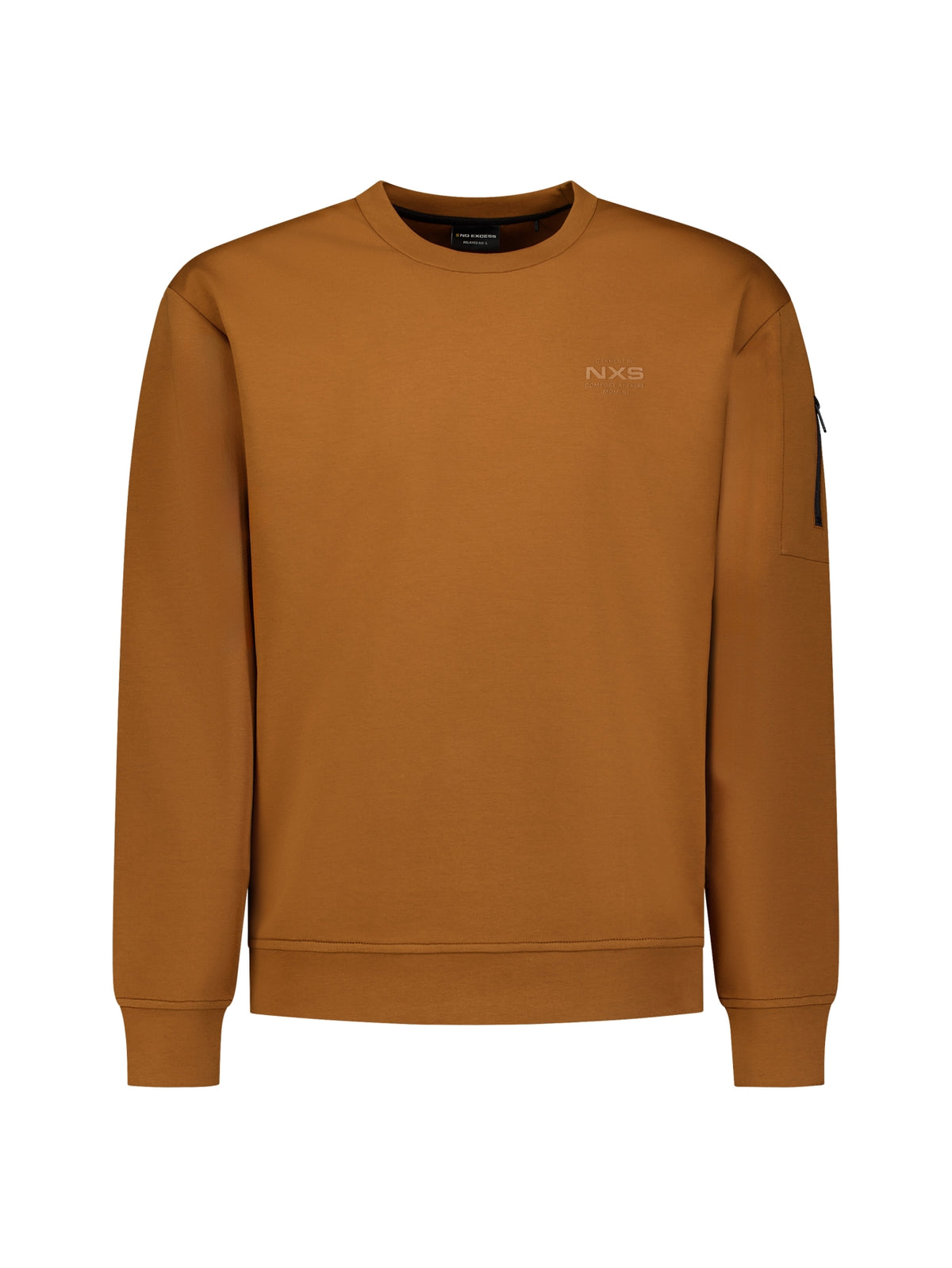 Sweatshirt mit Rundhalsausschnitt | Caramel