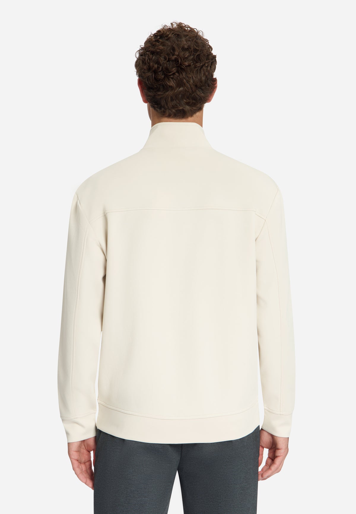Sweater mit durchgehendem Reißverschluss | stone
