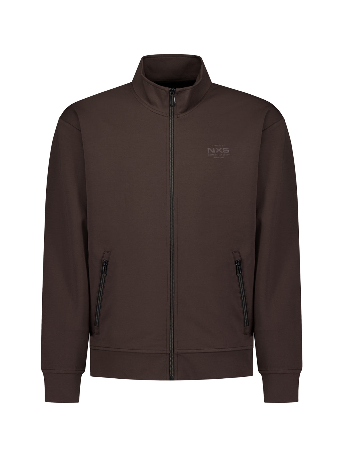 Sweatshirt mit durchgehendem Reißverschluss | Dark Brown