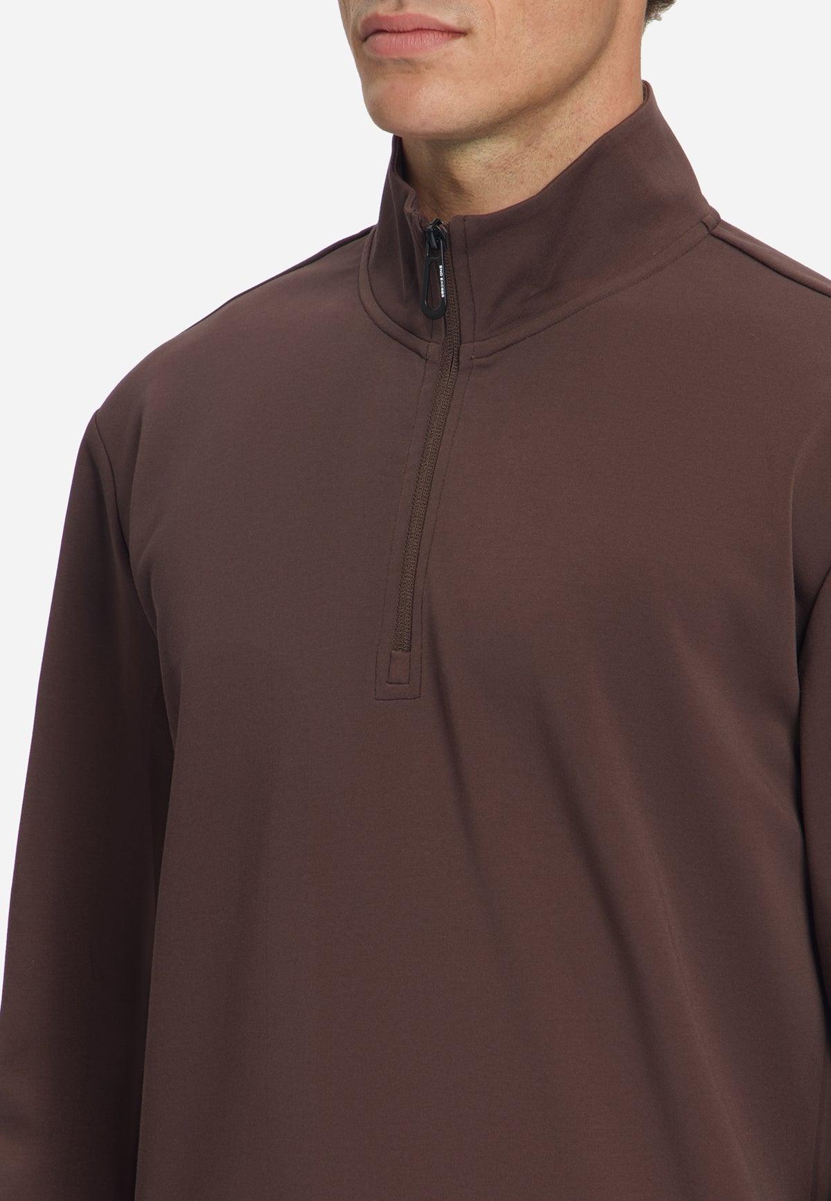 Half-Zip-Sweatshirt | Dark Brown