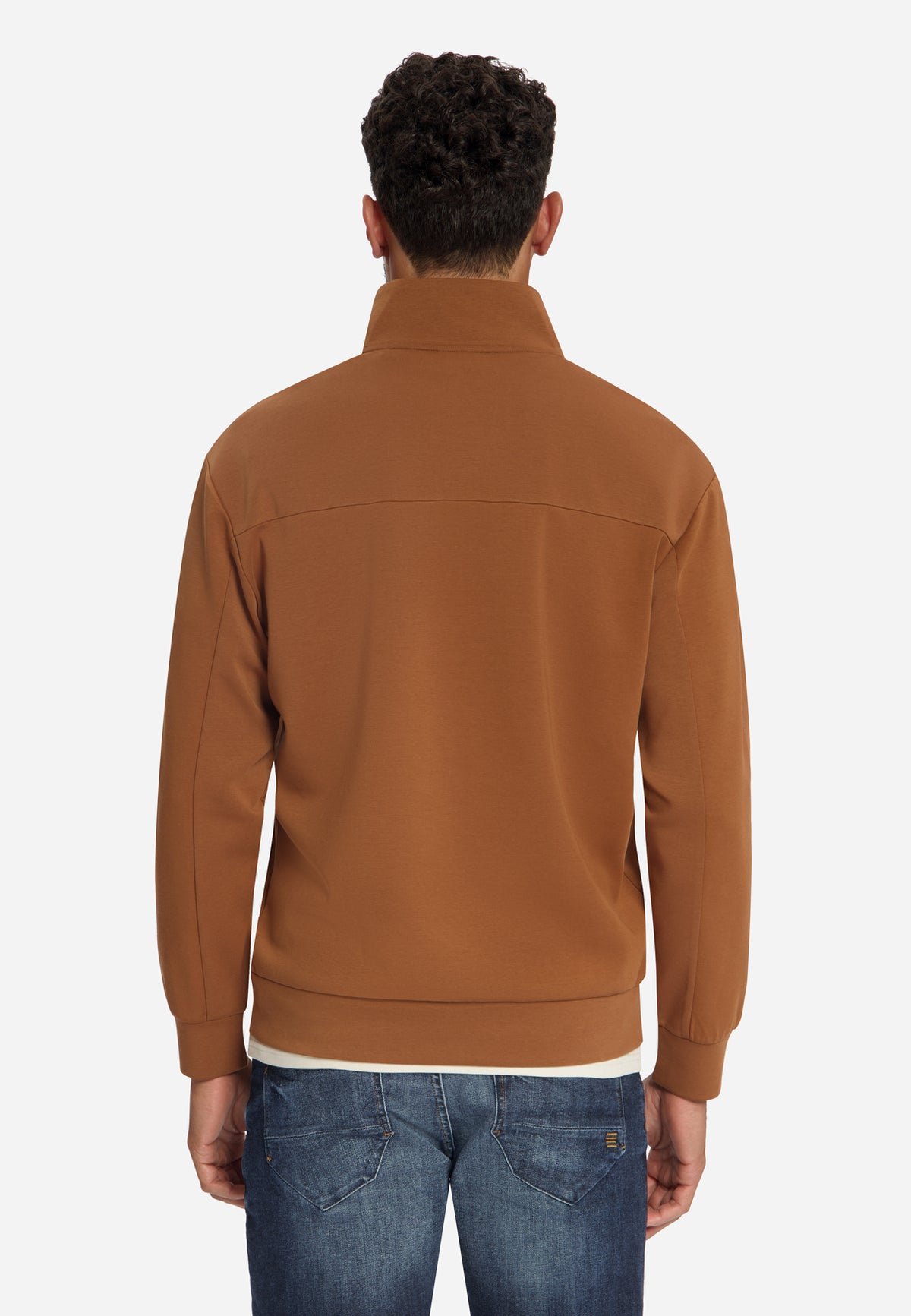 Half-Zip-Sweatshirt | Caramel