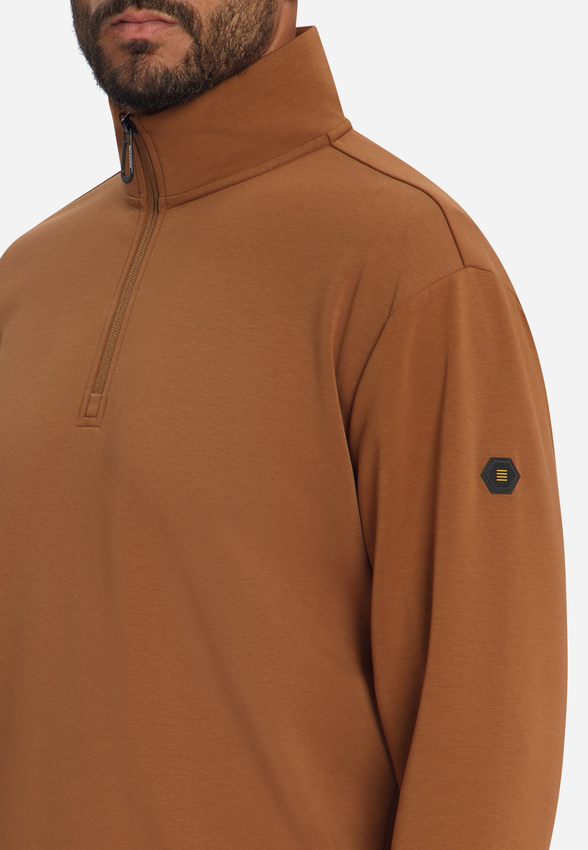 Half-Zip-Sweatshirt | Caramel