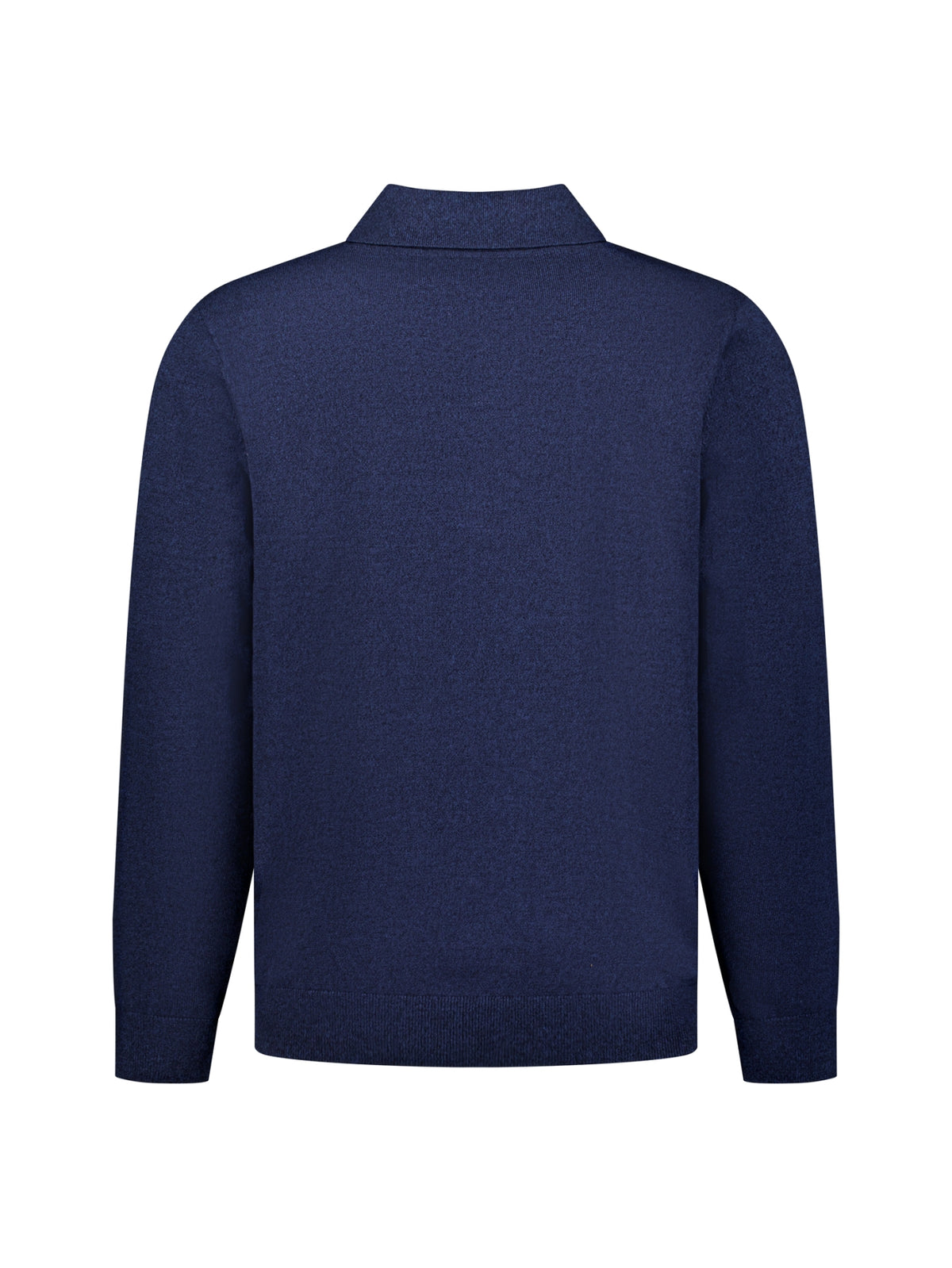 Melierter Polopullover | Navy