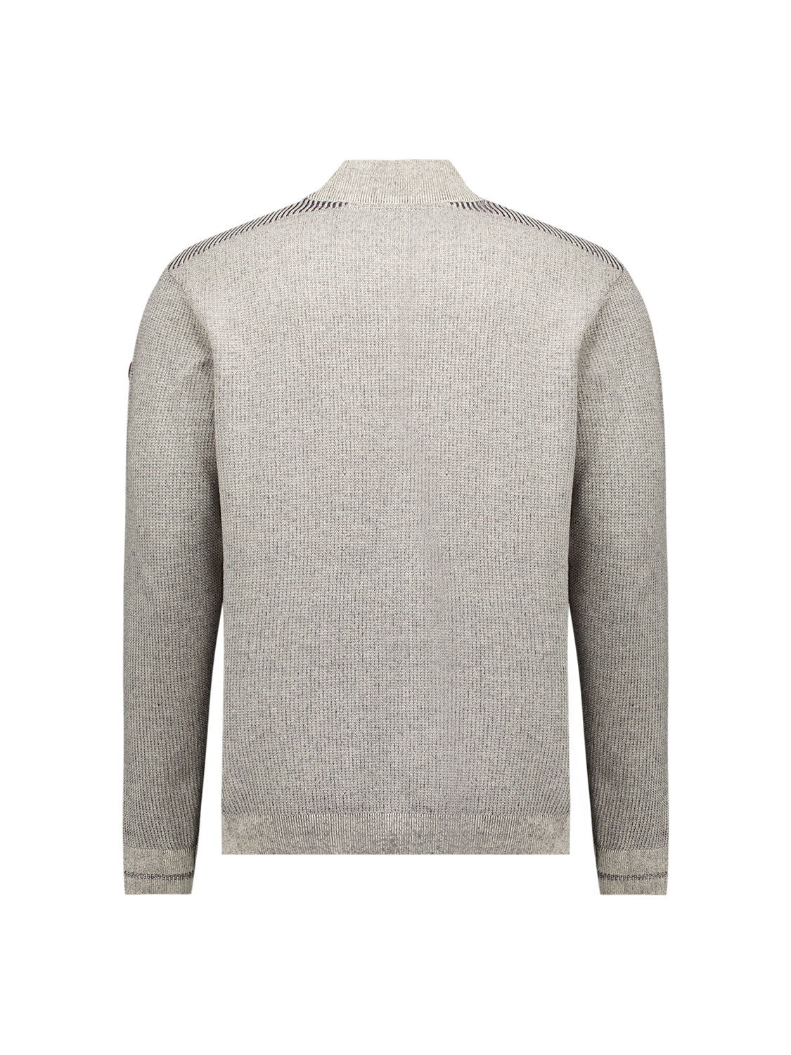 Pullover mit Halbreißverschluss und Metallverzierung | stone