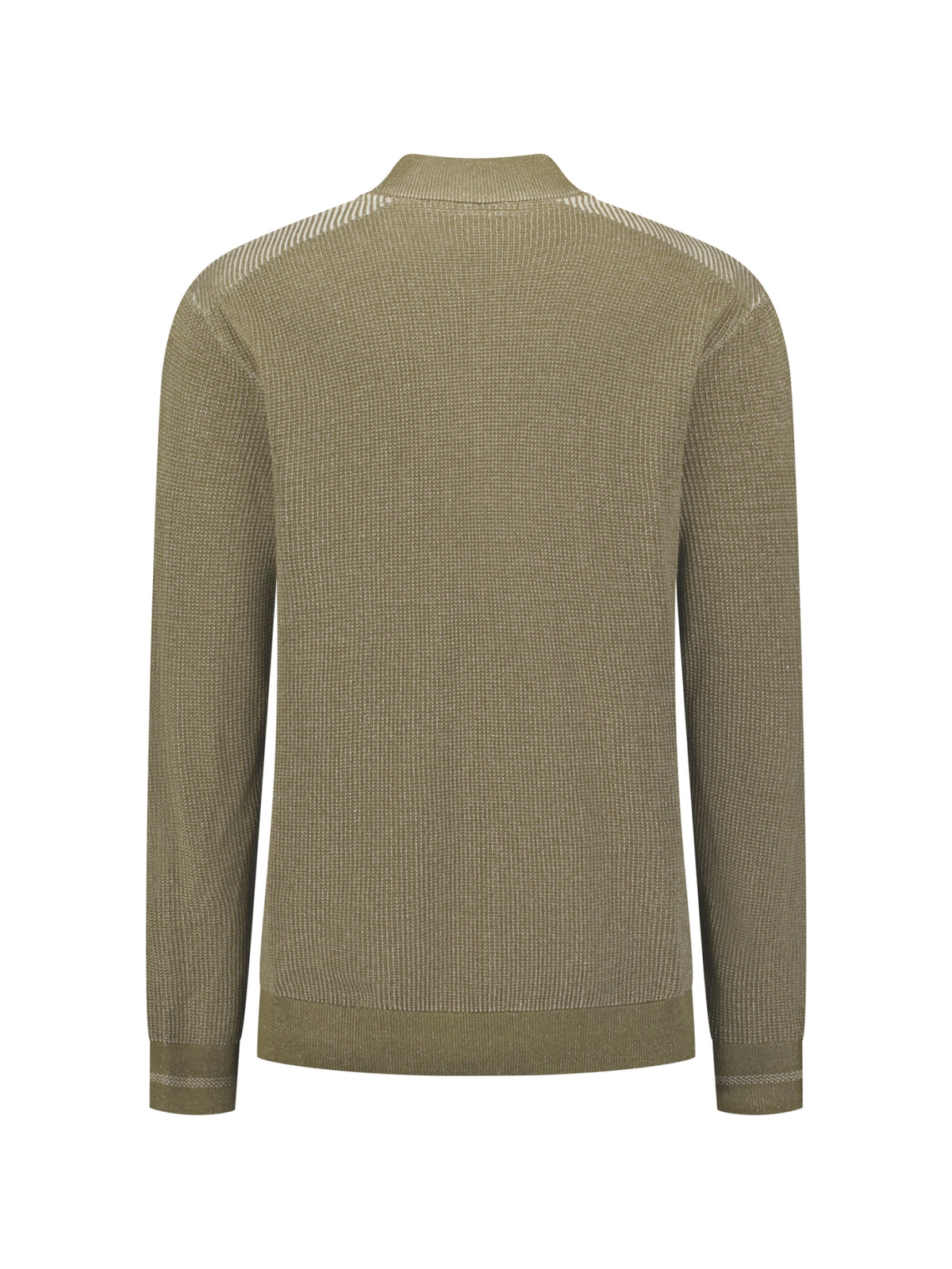 Plated Half-Zip-Pullover | Moss