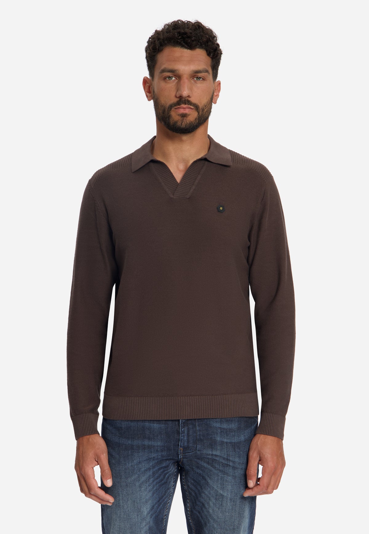 Polopullover | Dark Brown