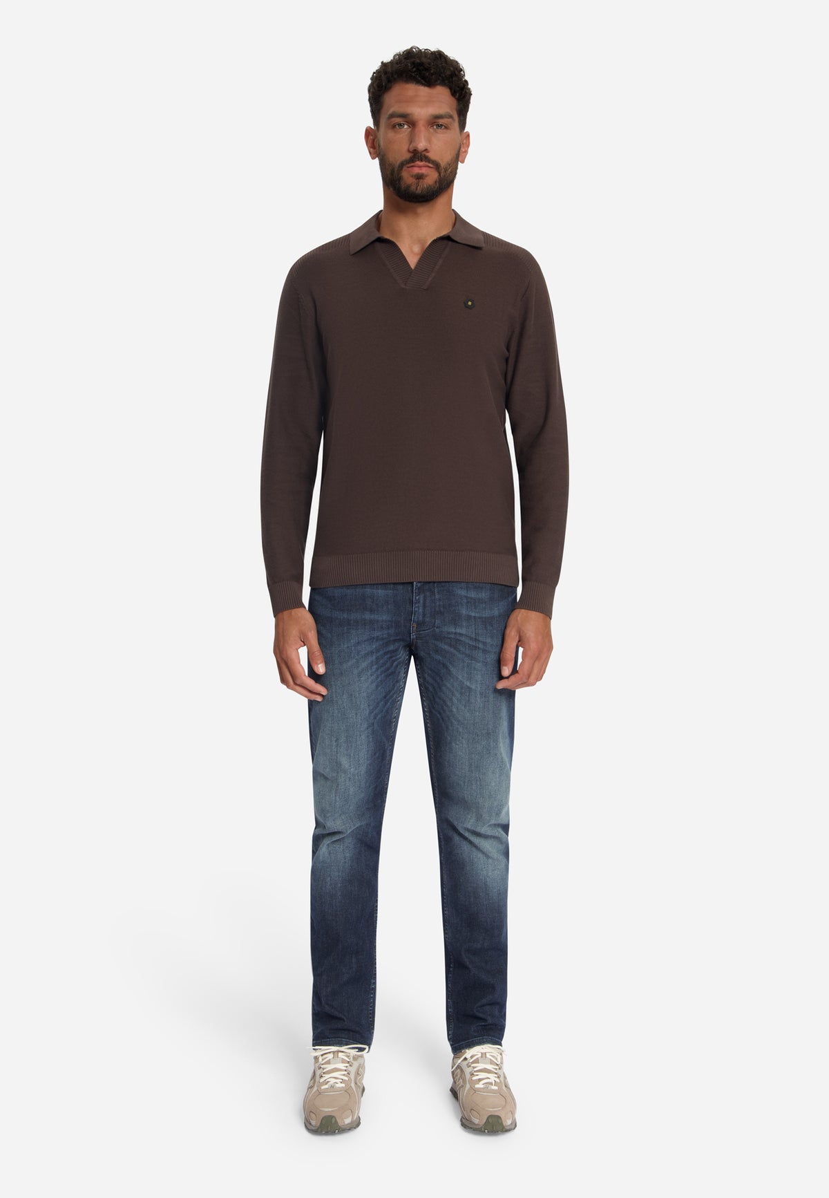 Polopullover | Dark Brown