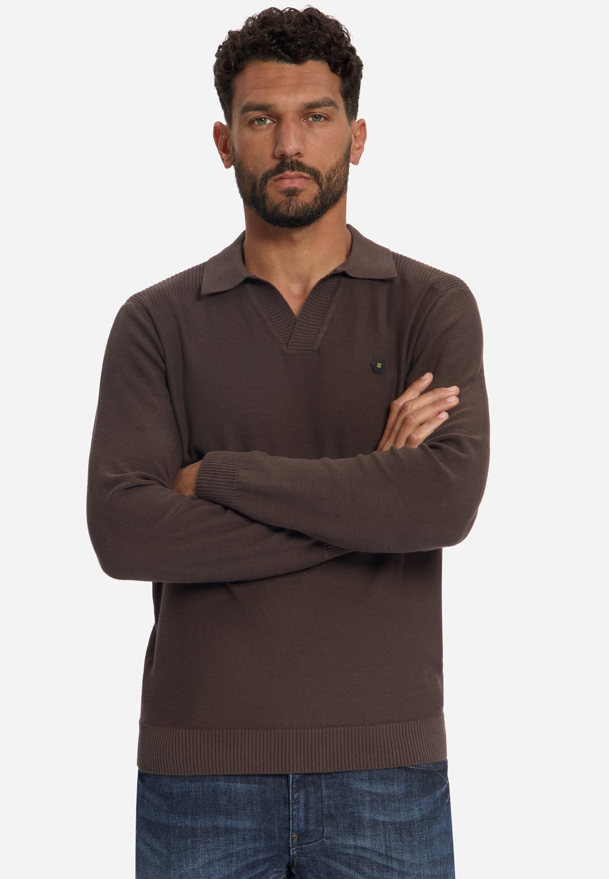 Polopullover | Dark Brown