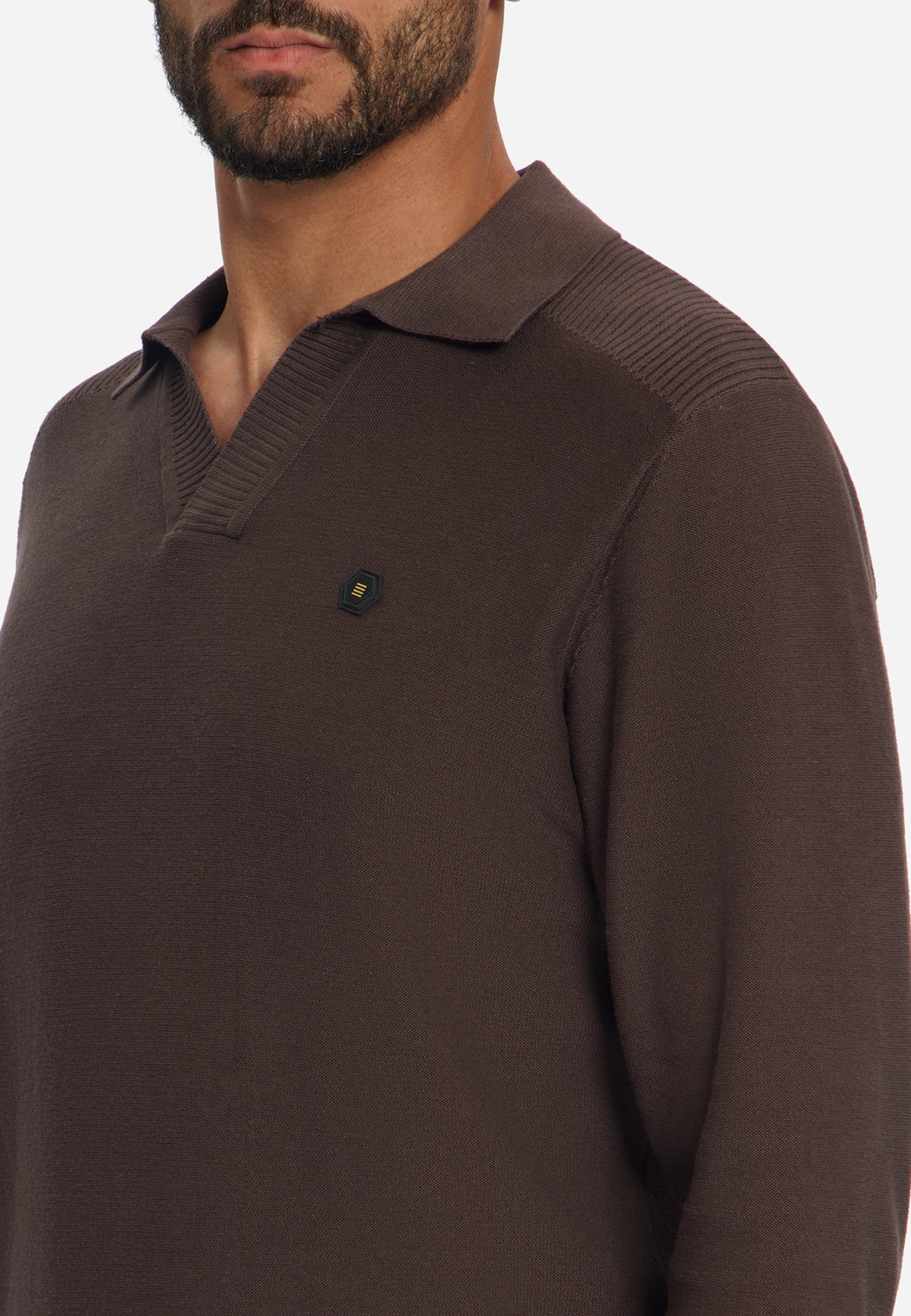 Polopullover | Dark Brown