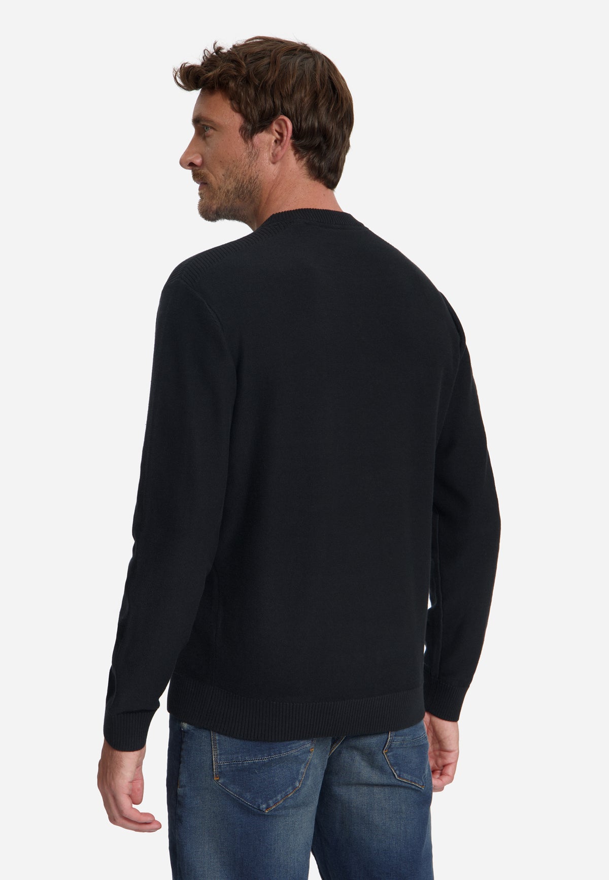 Crew Neck Jumper | Black
