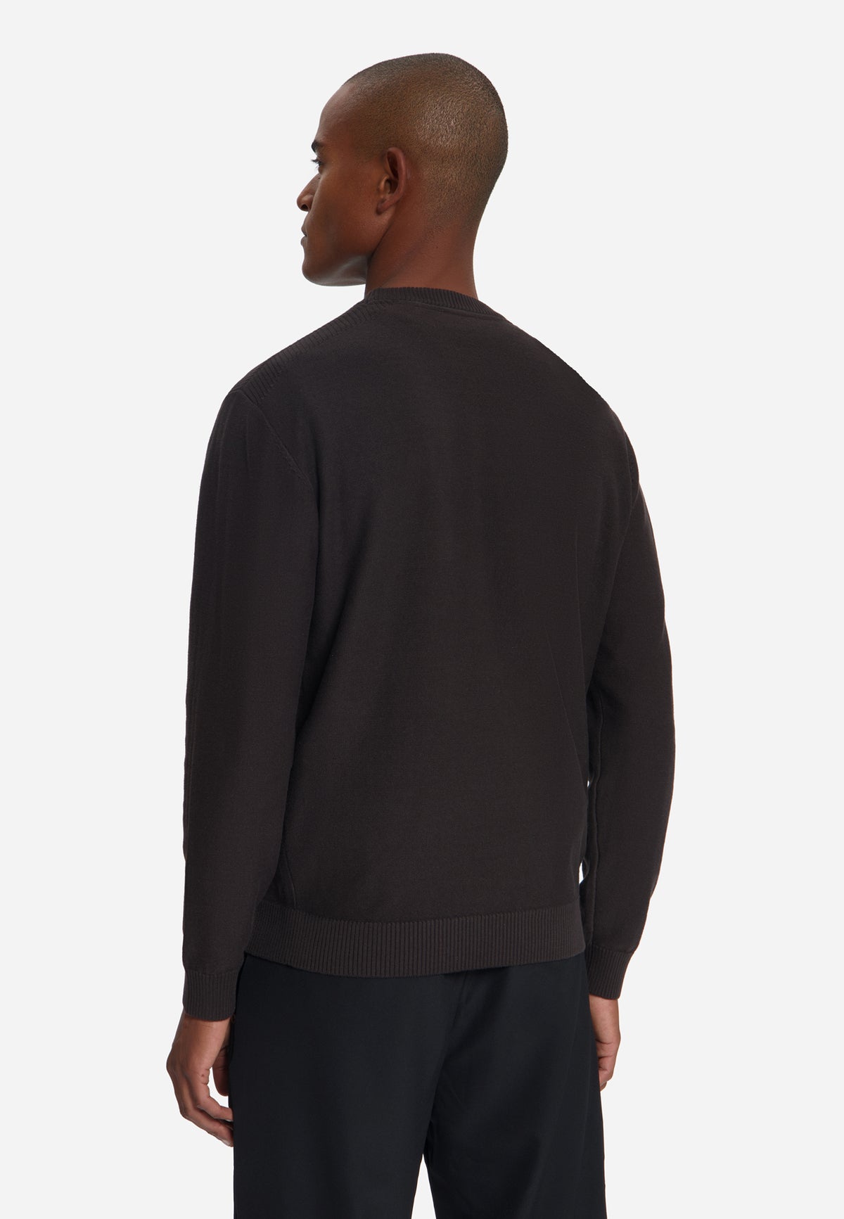 Pullover mit Rundhalsausschnitt | Dark Brown