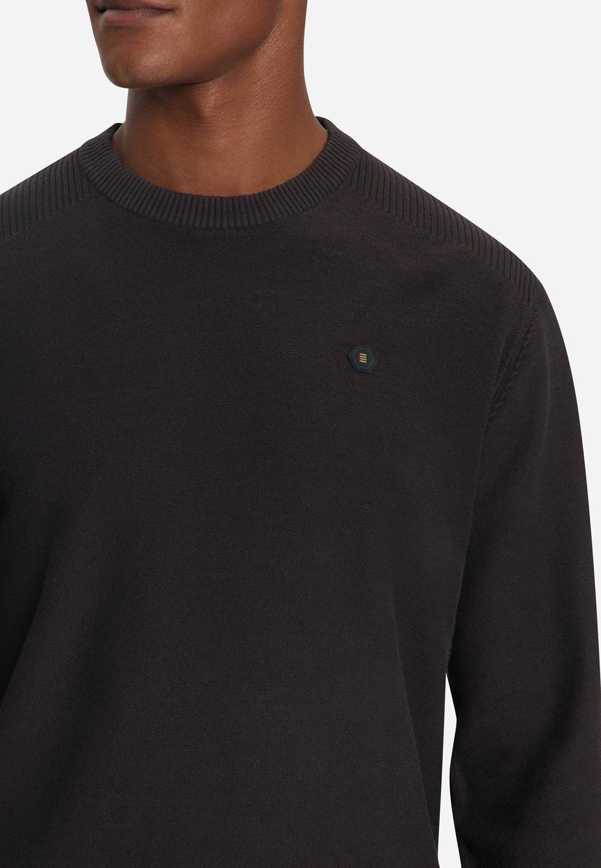 Pullover mit Rundhalsausschnitt | Dark Brown