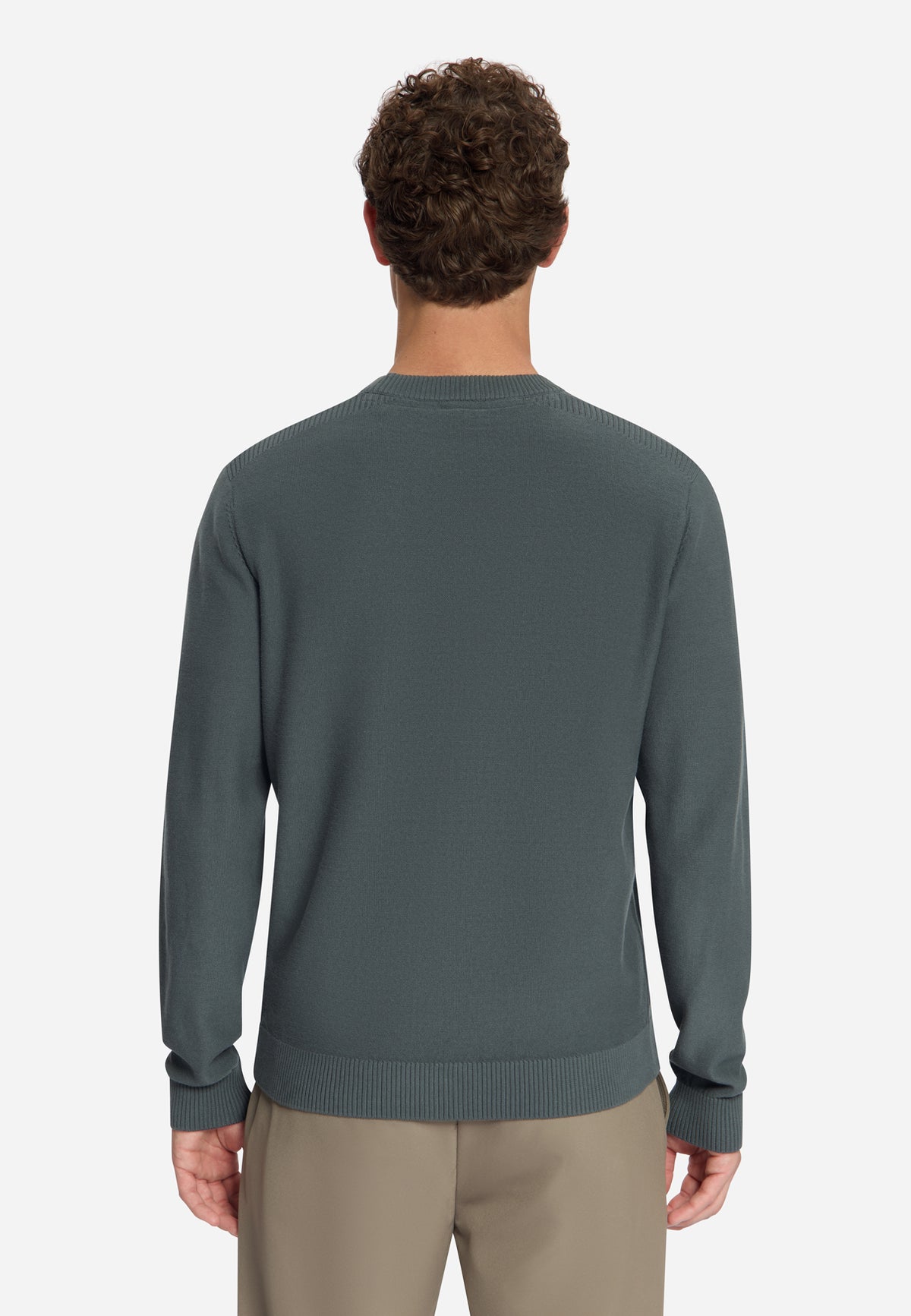Pullover mit Rundhalsausschnitt | Dark Steel