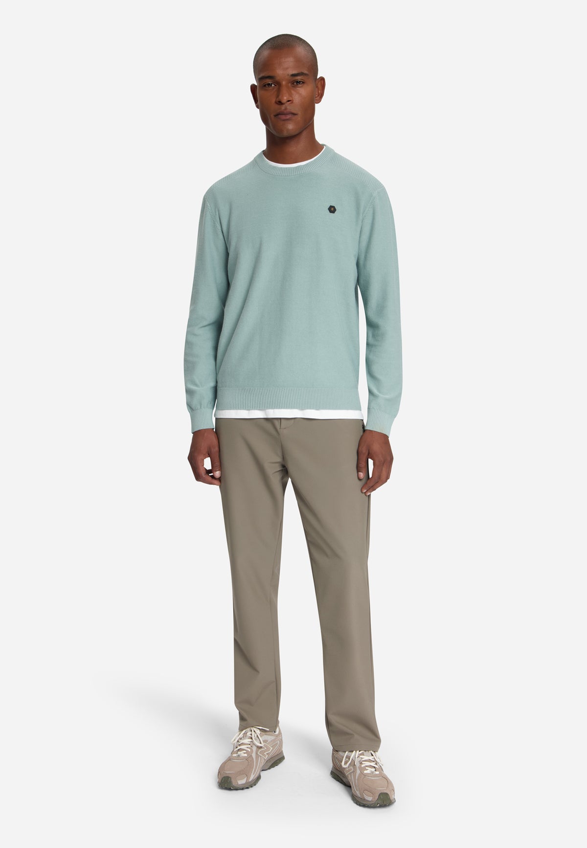 Pullover mit Rundhalsausschnitt | Dusty Blue