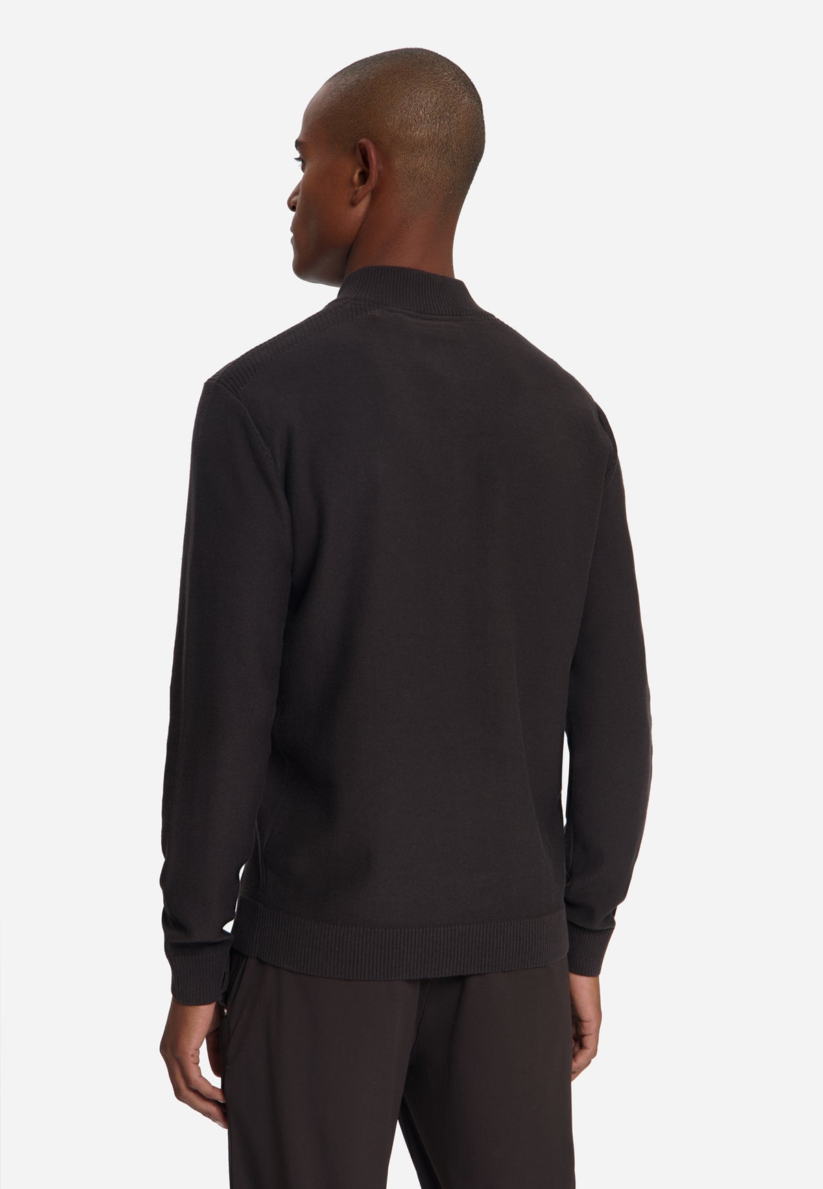 Half-Zip-Pullover | Dark Brown
