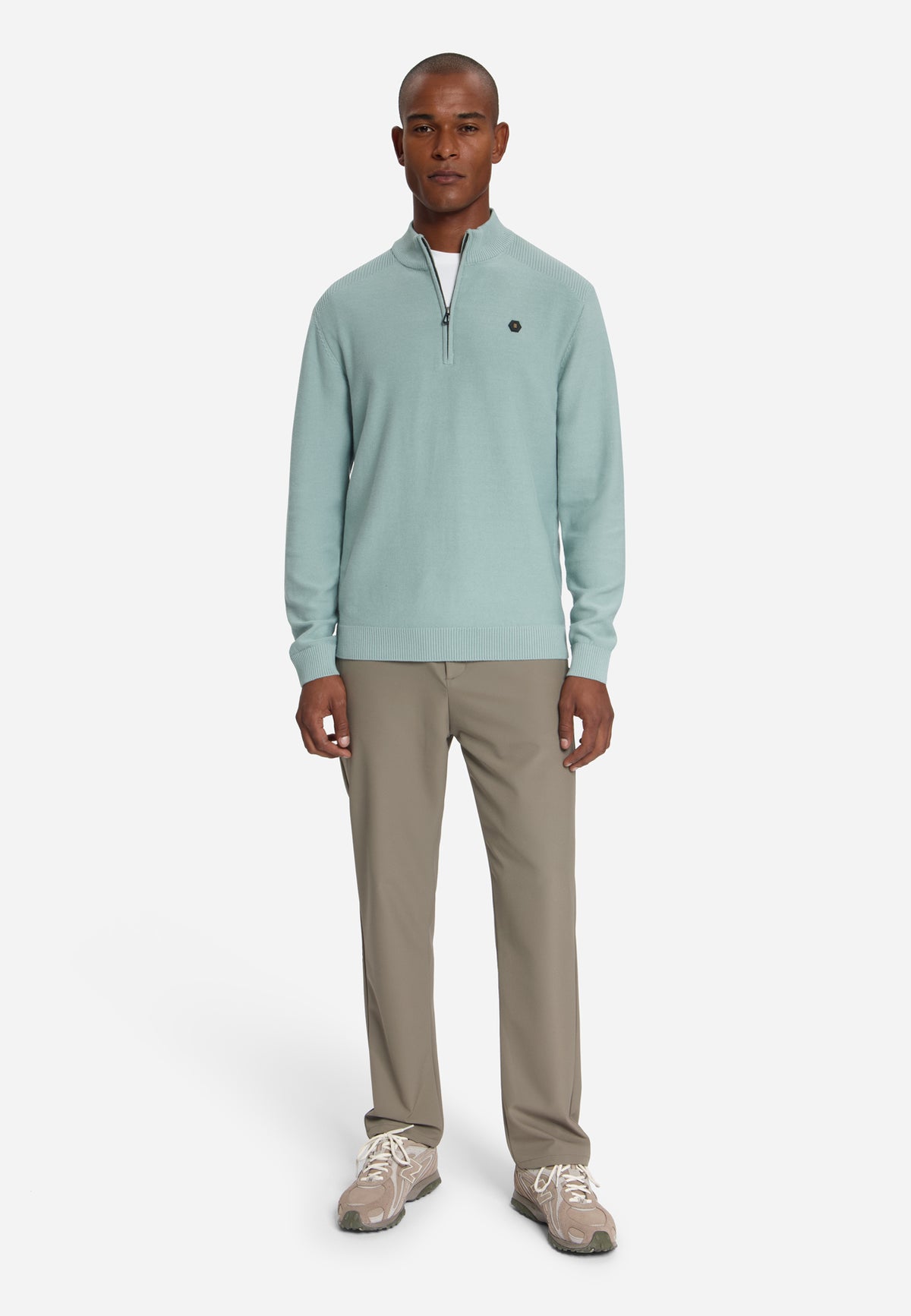 Half-Zip-Pullover | Dusty Blue