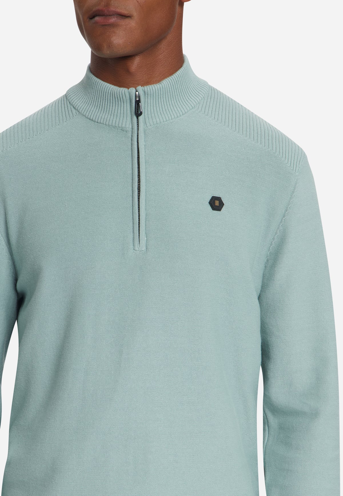 Half-Zip-Pullover | Dusty Blue