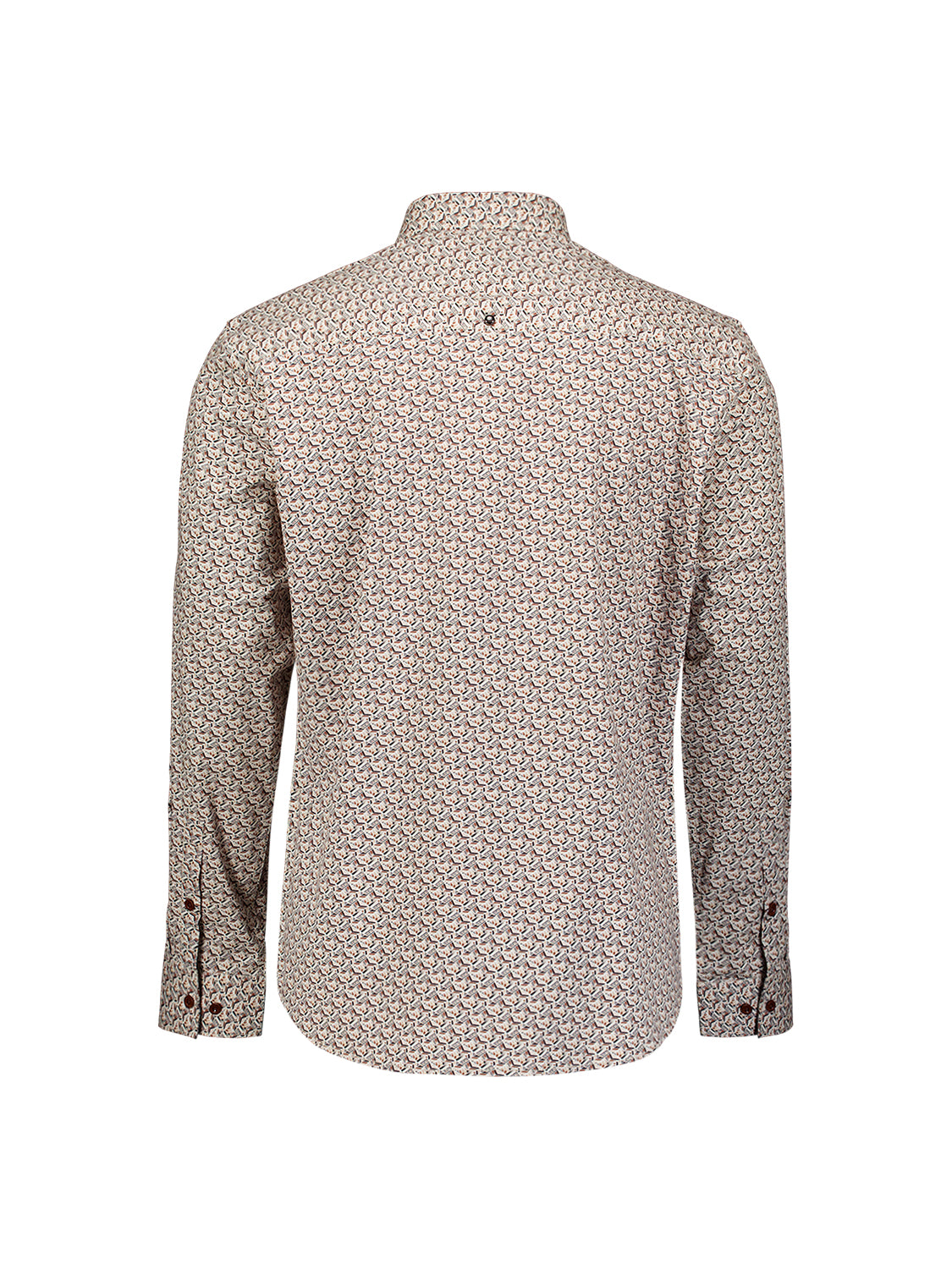 Bedrucktes Stretch-Hemd | Caramel