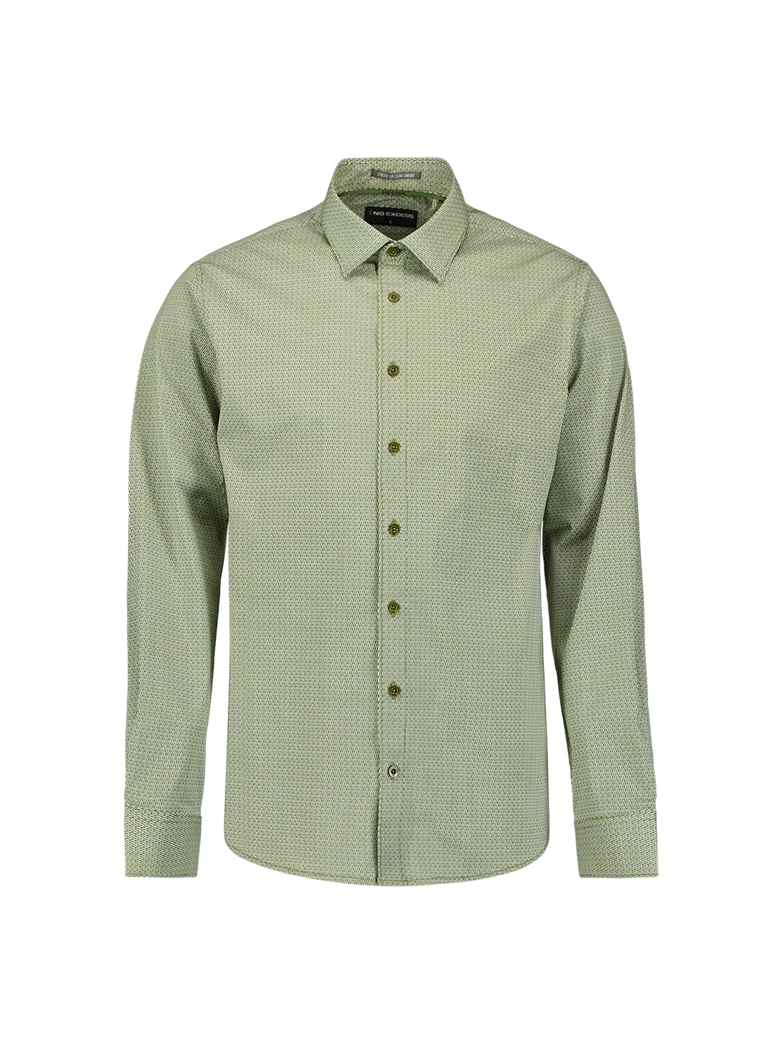 Hemd mit feinem geometrischem Muster | Moss