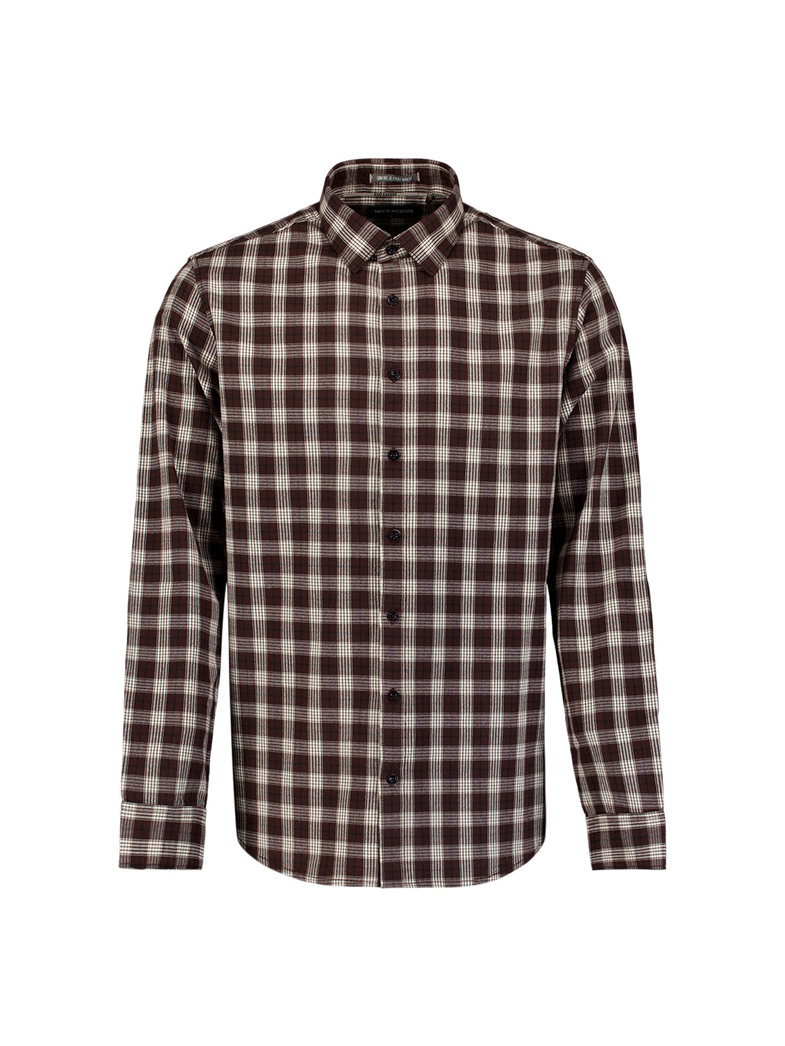 Baumwollhemd mit Karomuster | Dark Brown