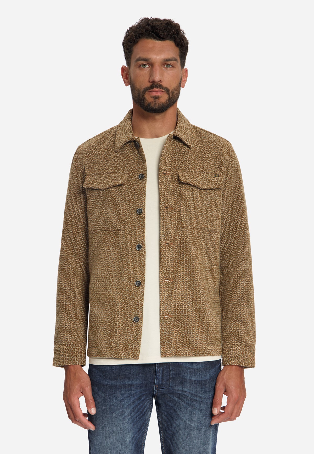 Tweed-Overshirt | Sand