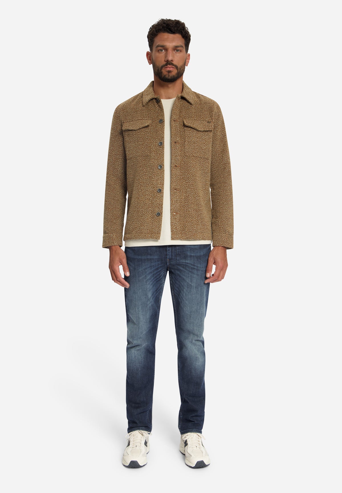 Tweed-Overshirt | Sand