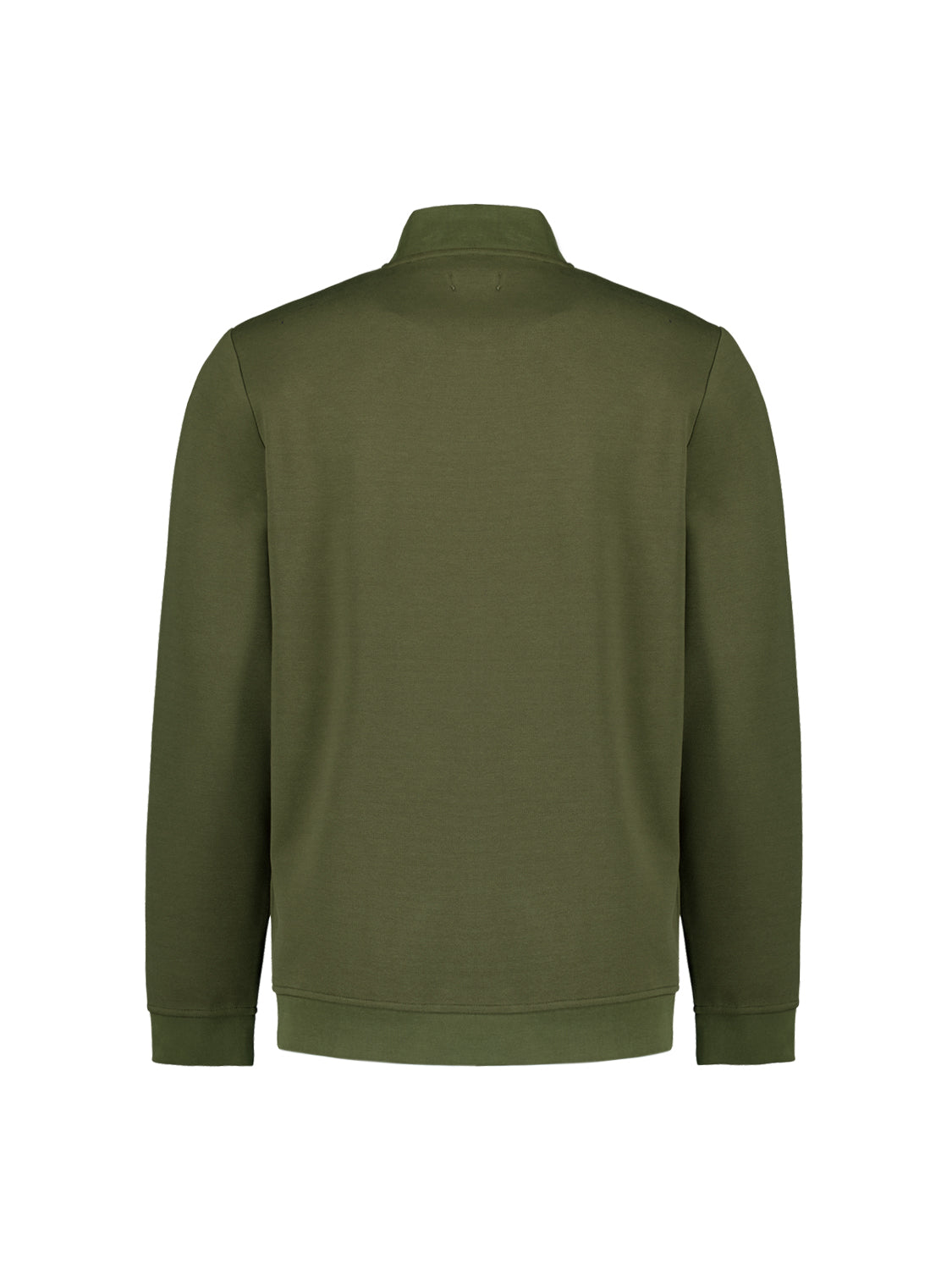Timeless Basics Zip Cardigan | Dark Moss