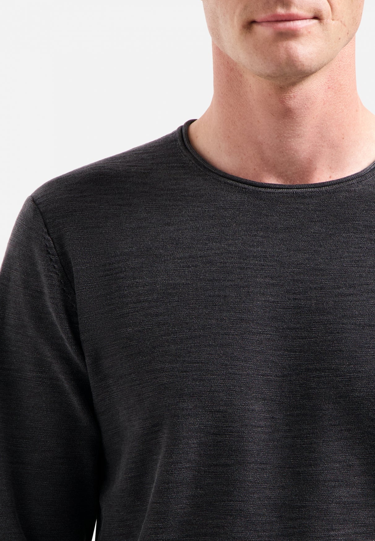 Timeless Basics Stone Washed Jumper | Black