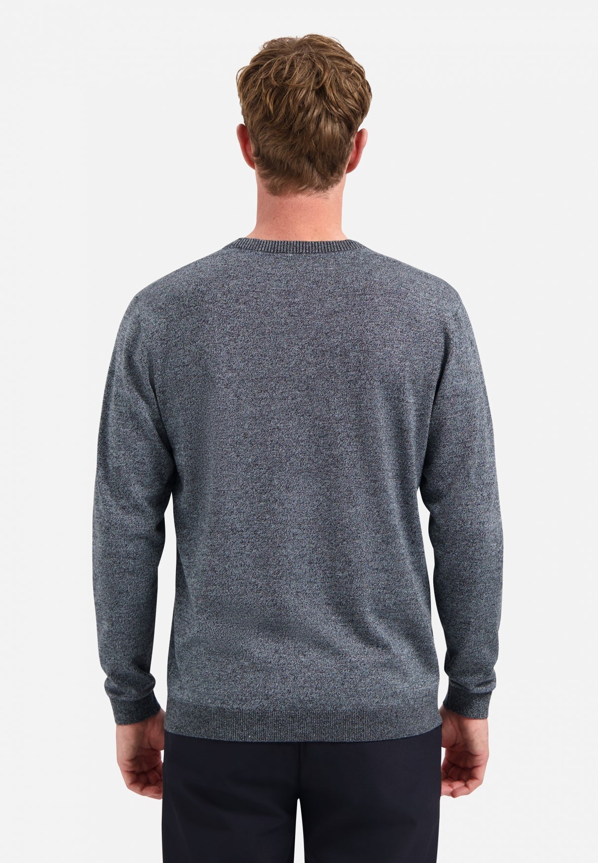 Timeless Basics Melange Jumper | Dusty Blue