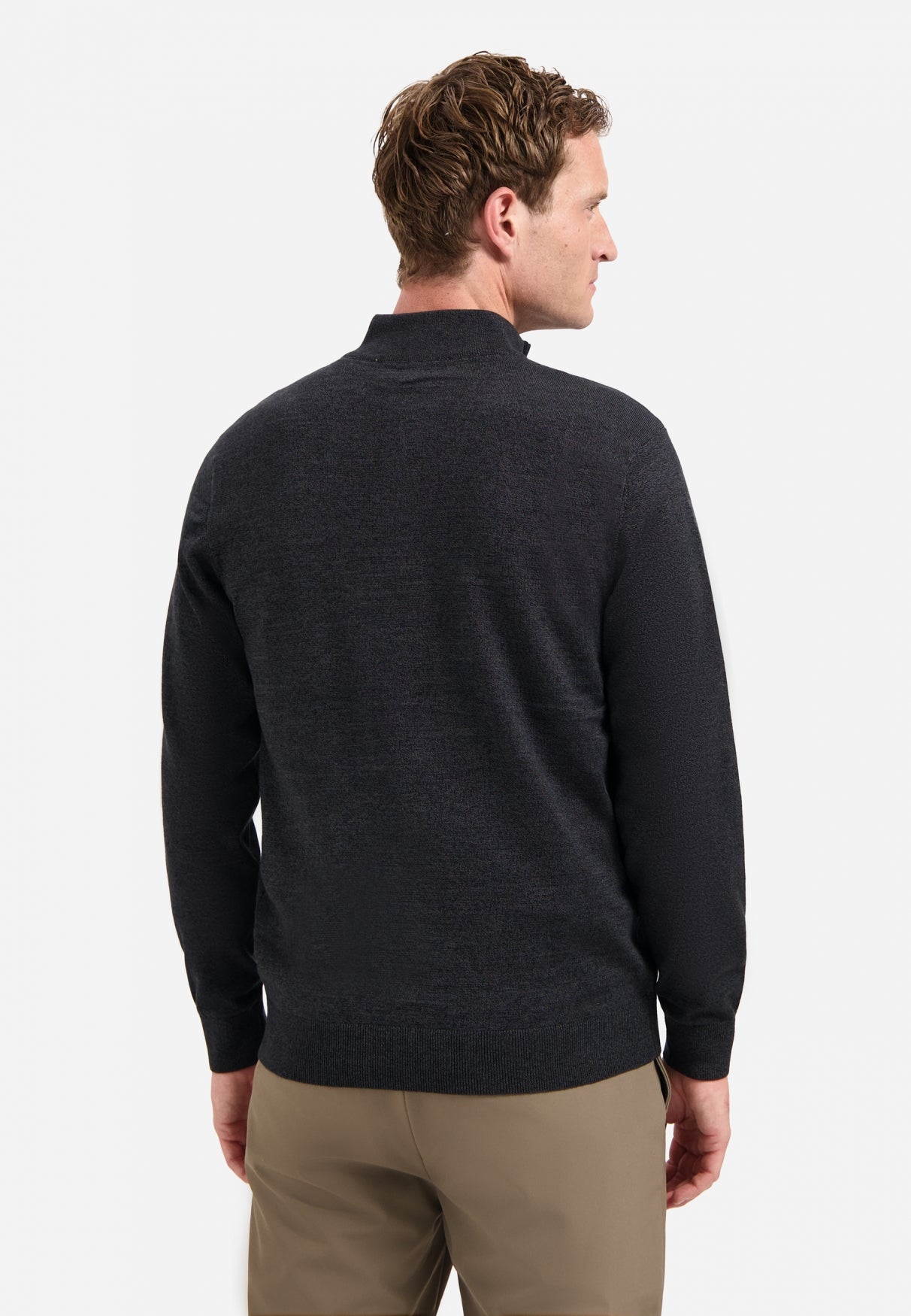 Timeless Basics Half Zip Jumper | Dark Grey