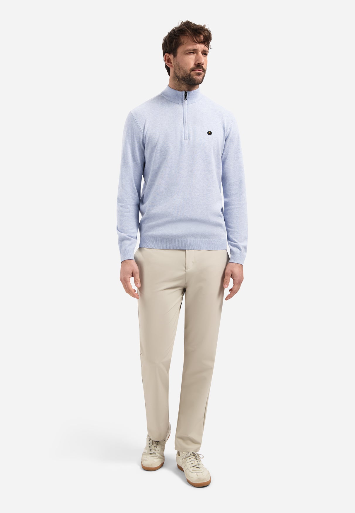 Timeless Basics Half-Zip Pullover | Blue