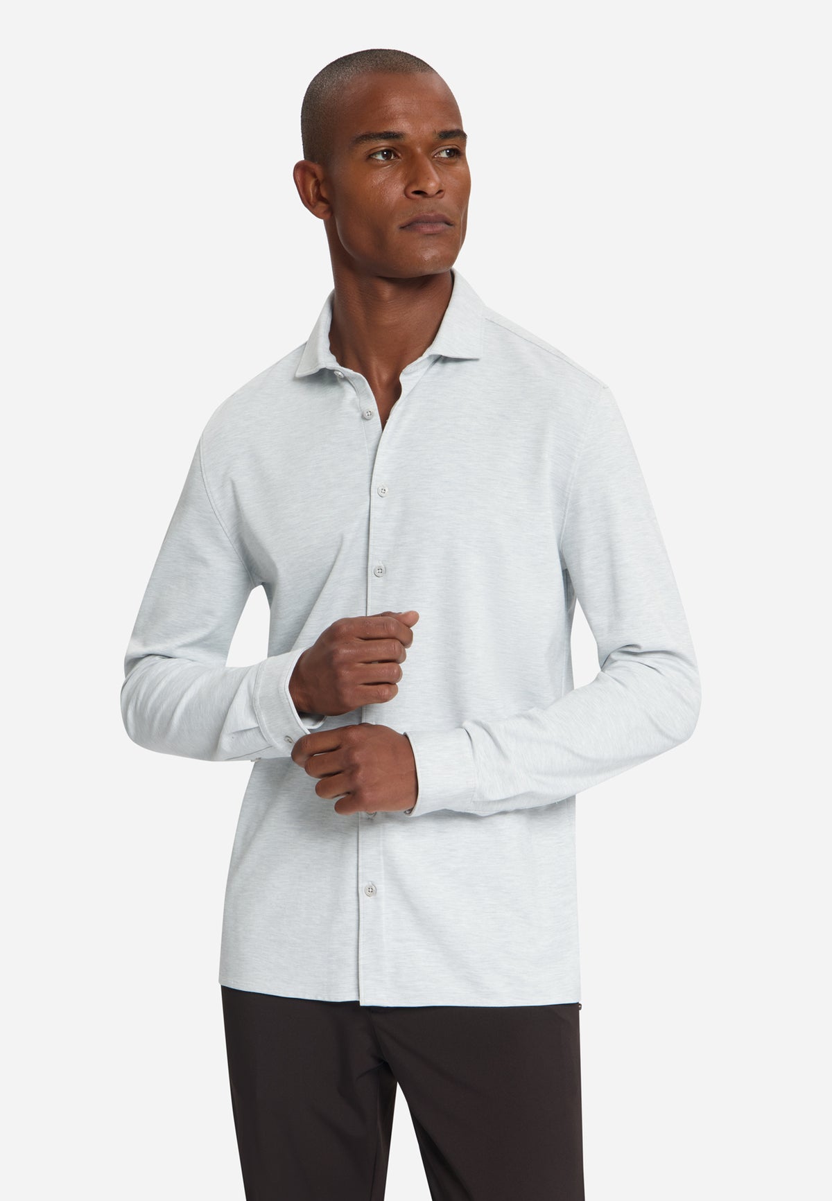 Timeless Basics Jersey-Hemd | Chalk