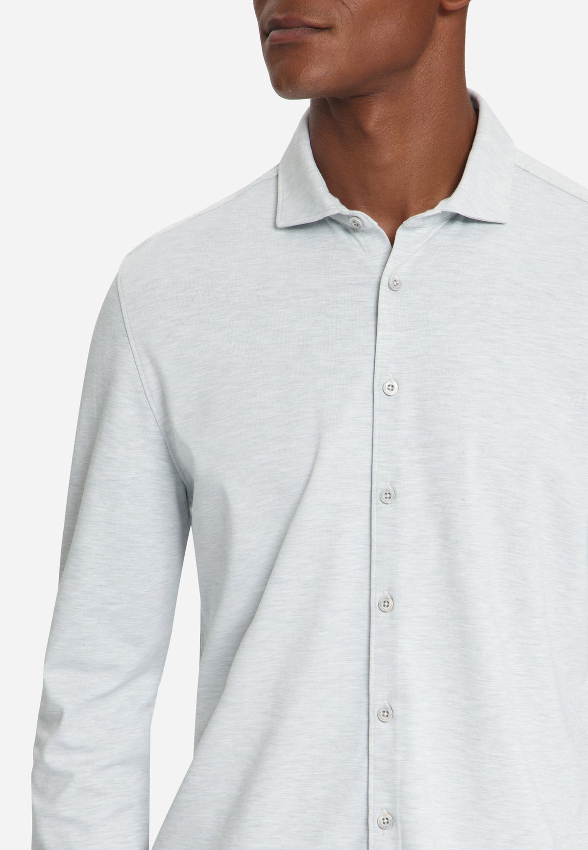 Timeless Basics Jersey-Hemd | Chalk