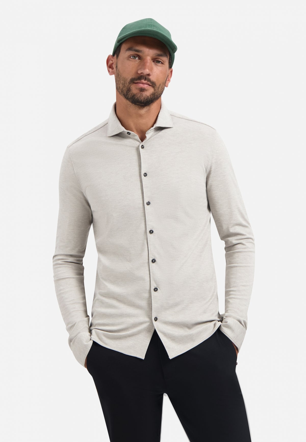 Timeless Basics Jersey-Hemd | Clay