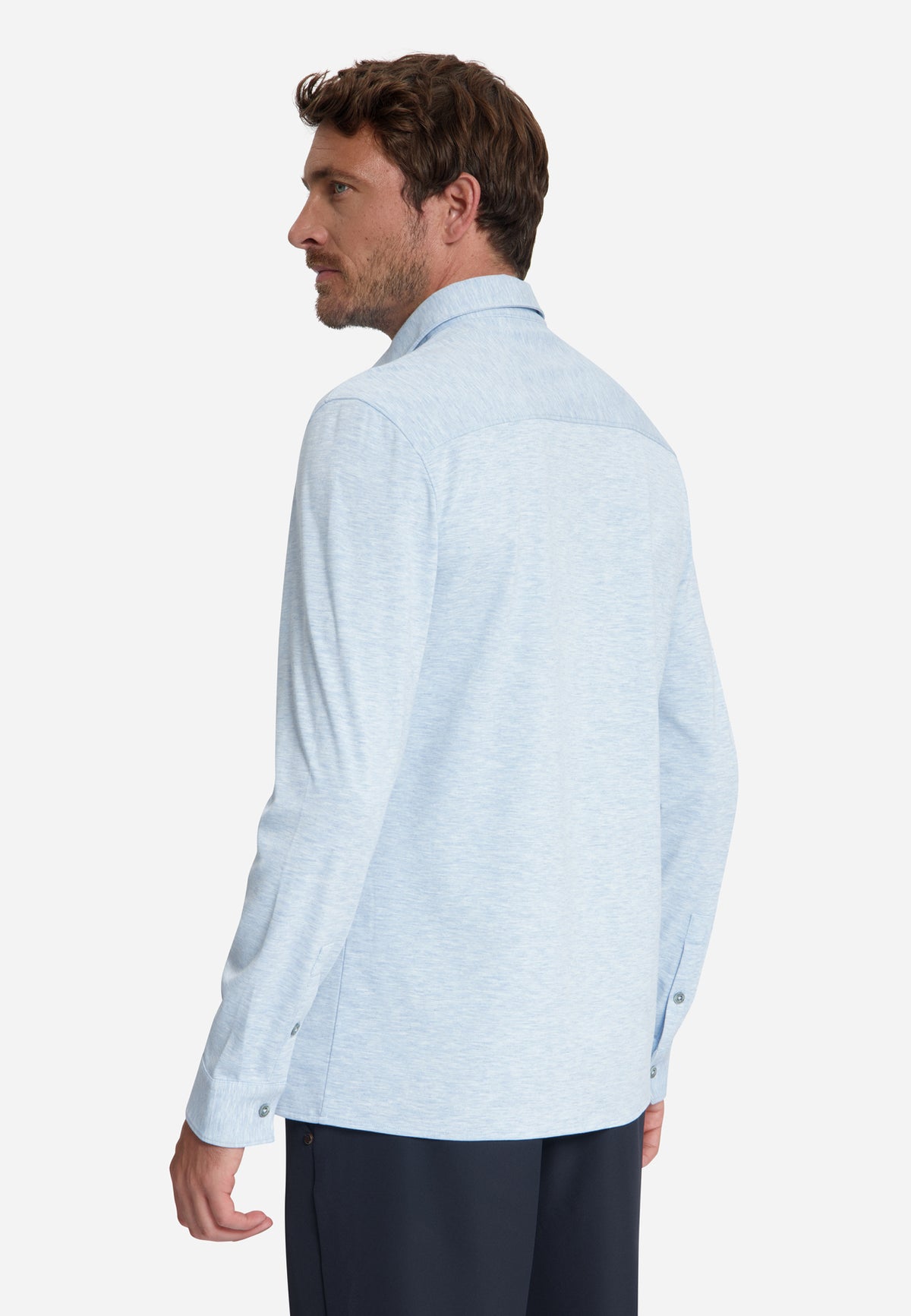 Timeless Basics Jersey-Hemd | Dusty Blue