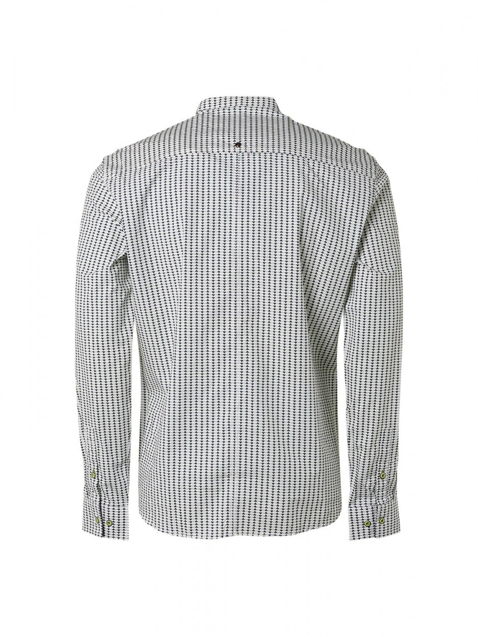 Shirt Granddad Allover Printed Stretch | Light Green