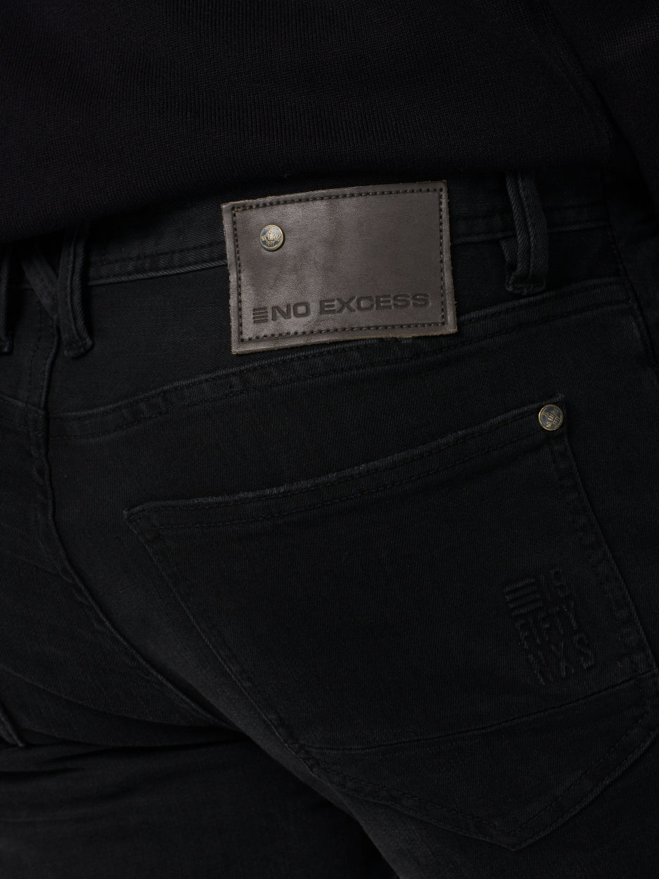 Denim, comfort slim 712, black denim stretch | Length 36